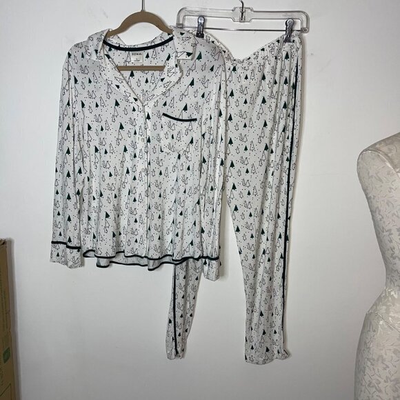 Soma Womens Two Piece Pajama PJ Set Size Large Abstract Tree Print - Picture 8 of 8